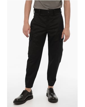Losse FIREMAN Cargo-broek met enkelknoop in zwart