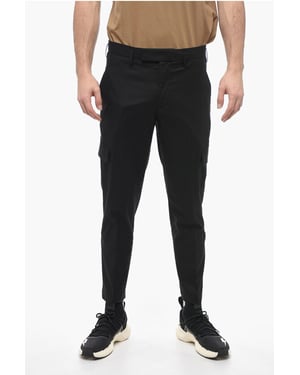 Verborgen sluiting NATE Skinny Fit Cargo-broek in zwart