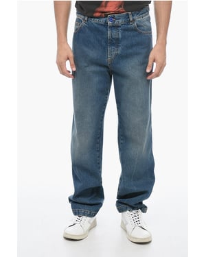 5 Pocket Regular Fit Stone Washed Denim 19cm in Blauw