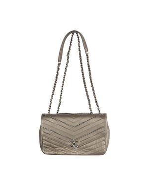 Chanel Versierde 'Chain Sequins' Chevron Flap Bag - '10s
