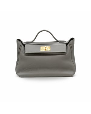 Hermès 24/24 Etain Togo Leer Tas - '10s