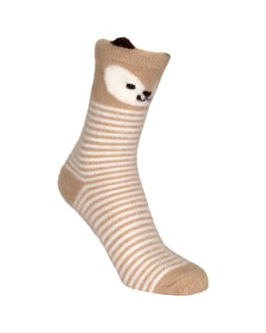 Trespass Sokken met dierengezicht voor kinderen/Kinderen (Beige)