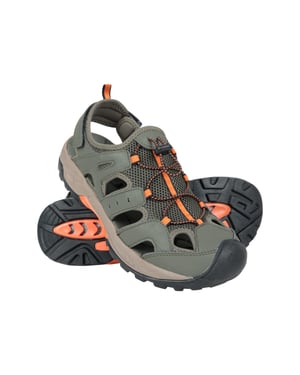 Mountain Warehouse Heren Rift Drainage Sandalen (Kaki Groen)