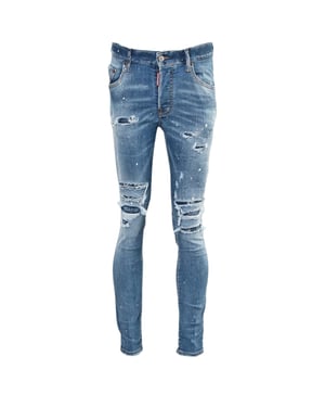 Dsquared2 Super Twinky Jean Paint Splash versterkte gescheurde spijkerbroek