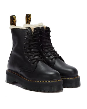 Shop Voor Dr. Martens Jadon Pisa Gevoerde Dames Zwarte Laarzen