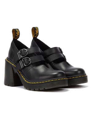 Winkel Voor Dr. Martens Eviee Sendal Leren Dames Zwarte Hakken