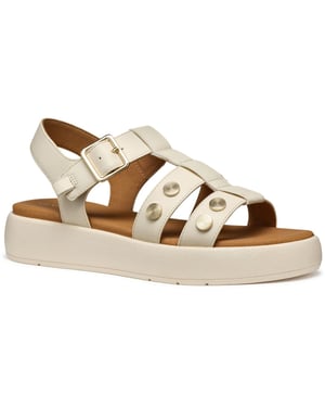 Geox D CAMALEI Synthetische Polyurethaan Dames Papyrus Sandalen