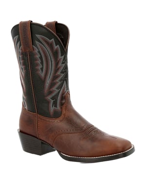 Durango Westward Leren Heren Donker Kastanjebruine/Zwarte Onyx Laarzen