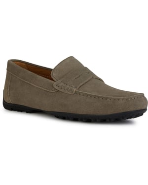 Geox U KOSMOPOLIS + GRIP Leren Heren Taupe Instappers