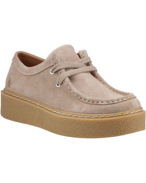Hush Puppies Bridie Suède Leren Dames Taupe Moccasins Schoenen