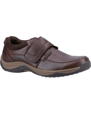 Hush Puppies Douglas Leren Heren Koffie Mocassins Schoenen