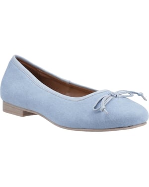 Hush Puppies Naomi Textiel Dames Denim Ballerina's