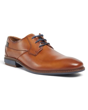 Pod Smyth Leren Heren Cognac Veterschoenen