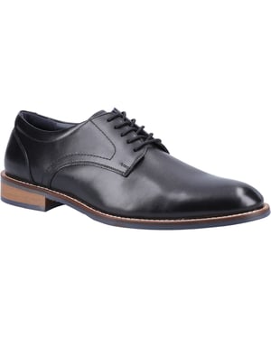 Hush Puppies Damien Veterschoenen Leer Mannen Zwart Veterschoenen