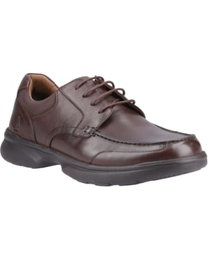Hush Puppies Hugh Lederen Heren Bruine Veterschoenen