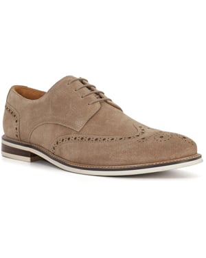 Dune Stanford Suède Heren Beige Brogues Schoenen