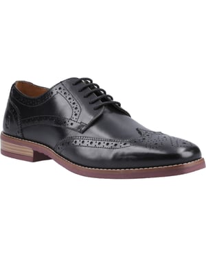 Hush Puppies Mack Leren Heren Zwarte Brogues Schoenen
