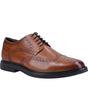 Hush Puppies Kingston Leren Heren Tan Brogues Schoenen