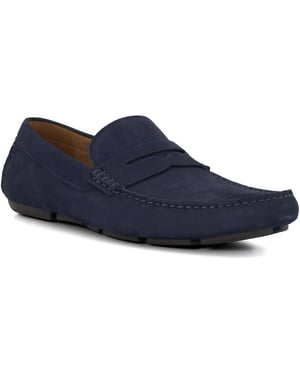 Dune Bradlay Suède Heren Blauwe Mocassinschoenen