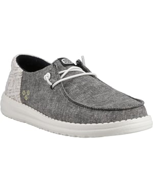 HEYDUDE Wendy Funk Surf Baja Katoenmengsel Vrouwen Zwarte/Multi Mokassins Schoenen