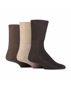 3 Pack Extra Breed Bamboe Diabetessokken voor Opgezette Benen