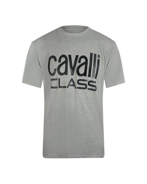 Cavalli Class Bold Brand Grijs T-shirt