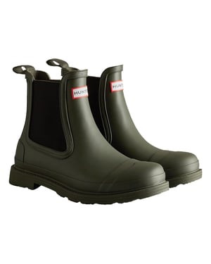 Hunter Commando Heren Regenlaarzen Donker Olijf Van Rubber