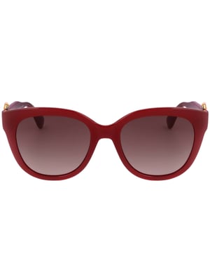 Moschino Brown SF Lens Rode Zonnebril met Gespen