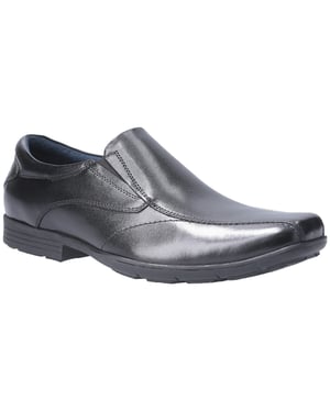 Pod Dundee Leren Zwarte Schoenen Voor Jongens