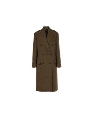 Acne Studios geruite jas van wolmix met dubbele rij knopen