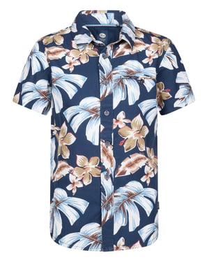 Petrol Industries - Jongens Botanical Overhemd Balboa - Blauw