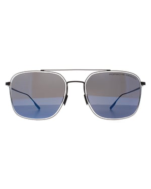 Porsche Design Aviator Unisex Zwart Blauw Spiegel P8940