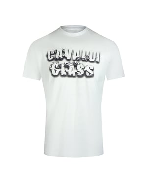 Cavalli Class Smoke Bold Logo Off White T-shirt