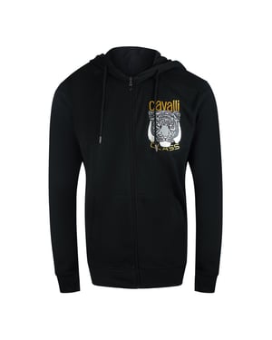 Cavalli Class Bold Tiger Graphic Logo Zwarte Hoodie Met Ritssluiting