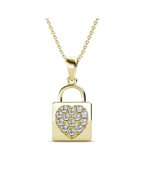 Lock Hart Hangers - Roségoud en Kristal