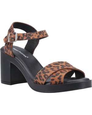 Hush Puppies Georgia Leren Sandalen Met Luipaardprint Voor Dames