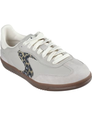 Skechers Hotshot Glinsterende Vlekken Dames Taupe Sneakers