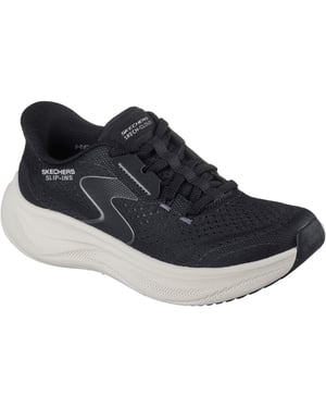 Skechers Skech Cloud Plush Horizon Polyester Dames Sneakers Zwart/Wit
