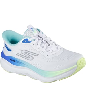 Skechers Performance Max Cushioning Max Run Textiel Dames Wit/Multi Sneakers