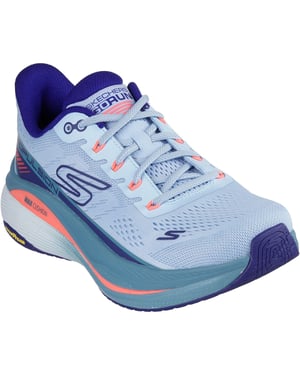 Skechers Performance Max Cushioning Propulsion Textiel Dames Lichtblauw/Marine Sneakers