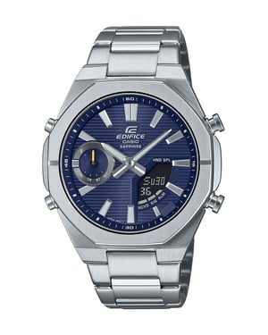 Casio Edifice Heren Horloge Zilverkleurig ECB-S10D-2AEF