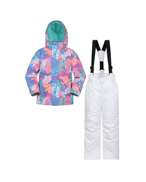 Mountain Warehouse Kinder/Kinder bedrukte Ski jas & broek (Roze)