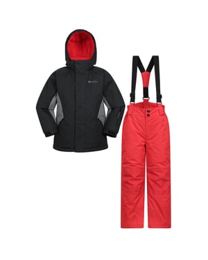 Mountain Warehouse Set kinder/kinder ski-jas & -broek (Jet Zwart)