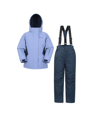 Mountain Warehouse Ski jas & broek voor kinderen (Lila)