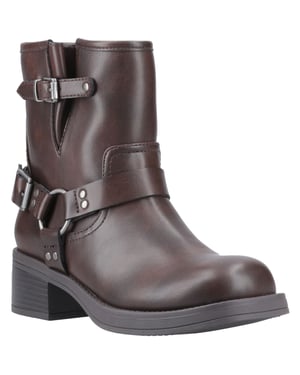 Rocket Dog Nino Faux Leather Dames Bruine Hakken Enkelboots