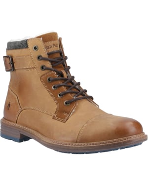 Hush Puppies Jordan Leder Heren Tan Enkellaarzen