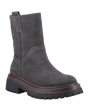 Hush Puppies Rebecca Dameslaarzen Van Suède In De Kleur Houtskool