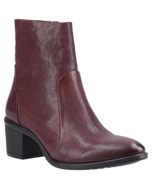 Hush Puppies Winona Leren Dames Pruimenlaarzen