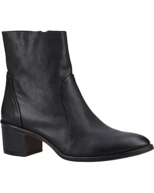 Hush Puppies Winona Leren Zwarte Damesschoenen