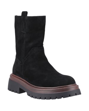 Hush Puppies Rebecca Dames Suède Zwarte Laarzen